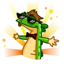 😎-Green Lezard, Telegram Sticker