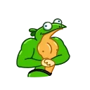 💪-Green Lezard, Telegram Sticker