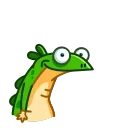 😘-Green Lezard, Telegram Sticker