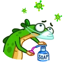 🦠-Green Lezard, Telegram Sticker