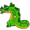 😑-Green Lezard, Telegram Sticker