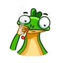 😦-Green Lezard, Telegram Sticker