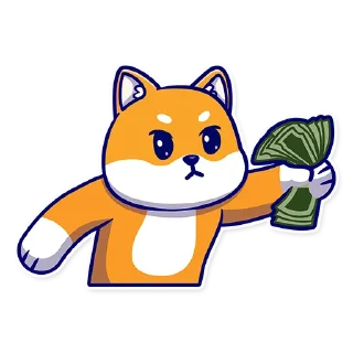💸-GrumpyShiba, Telegram Sticker