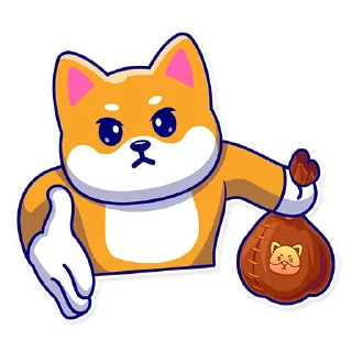 🤝-GrumpyShiba, Telegram Sticker