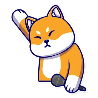🎤-GrumpyShiba, Telegram Sticker