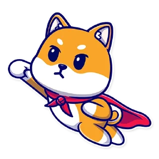 🦸-GrumpyShiba, Telegram Sticker