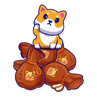 💰-GrumpyShiba, Telegram Sticker