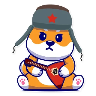 🎸-GrumpyShiba, Telegram Sticker
