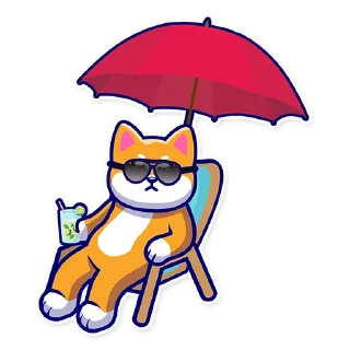 ⛱-GrumpyShiba, Telegram Sticker