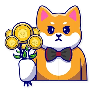 🌷-GrumpyShiba, Telegram Sticker