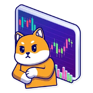 📈-GrumpyShiba, Telegram Sticker
