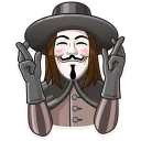 🤞-Guy Fawkes, Telegram Sticker