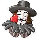 😘-Guy Fawkes, Telegram Sticker