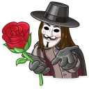 🌹-Guy Fawkes, Telegram Sticker
