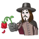 🙁-Guy Fawkes, Telegram Sticker