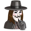 😏-Guy Fawkes, Telegram Sticker