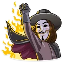 ✊-Guy Fawkes, Telegram Sticker