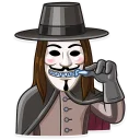 🤐-Guy Fawkes, Telegram Sticker