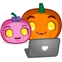 💑-Halloween Pumpkin, Telegram Sticker