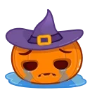 😭-Halloween Pumpkin, Telegram Sticker