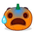 😰-Halloween Pumpkin, Telegram Sticker