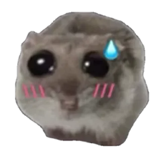 🥲-sad hamster by weekkoi, Telegram Sticker