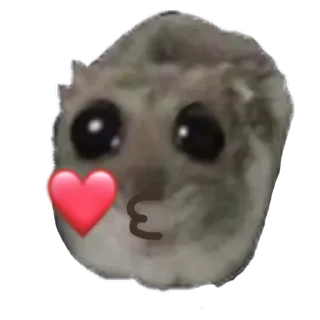 😘-sad hamster by weekkoi, Telegram Sticker