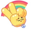 ✌️-Hands for Friends, Telegram Sticker