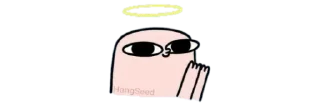 😇-𓄂ʍ⃗ᴇᴍ͢ᴇ² @HANGSEED𖨘, Telegram Sticker
