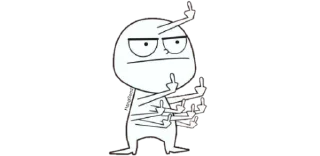 🖕-𓄂ʍ⃗ᴇᴍ͢ᴇ² @HANGSEED𖨘, Telegram Sticker