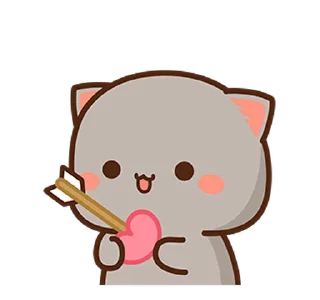 ❤️-CuTIE CAT @HANGSEED, Telegram Sticker