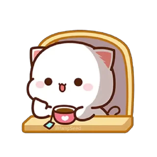 🥹-CuTIE CAT @HANGSEED, Telegram Sticker