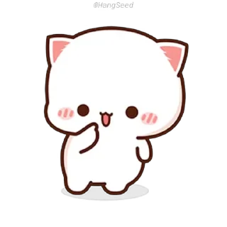 🥰-CuTIE CAT @HANGSEED, Telegram Sticker