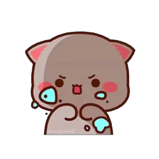 😡-CuTIE CAT @HANGSEED, Telegram Sticker
