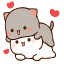 ❤️-CuTIE CAT @HANGSEED, Telegram Sticker