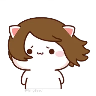🥲-CuTIE CAT @HANGSEED, Telegram Sticker