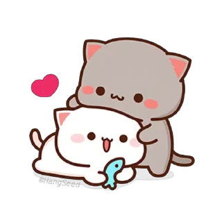 ❤️-CuTIE CAT @HANGSEED, Telegram Sticker