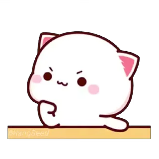 🤨-CuTIE CAT @HANGSEED, Telegram Sticker