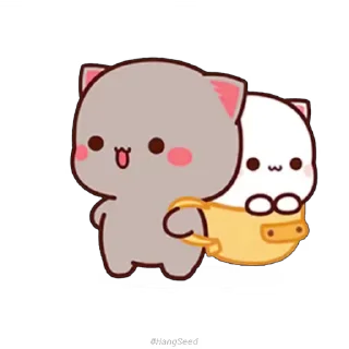 ❤️-CuTIE CAT @HANGSEED, Telegram Sticker