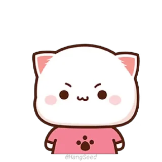 😠-CuTIE CAT @HANGSEED, Telegram Sticker