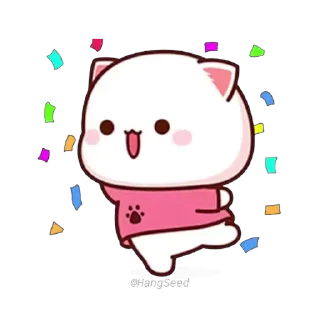 💃-CuTIE CAT @HANGSEED, Telegram Sticker