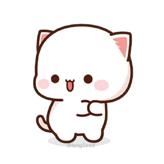 💃-CuTIE CAT @HANGSEED, Telegram Sticker