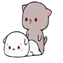 🍑-CuTIE CAT @HANGSEED, Telegram Sticker