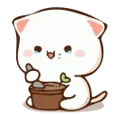 😭-CuTIE CAT @HANGSEED, Telegram Sticker