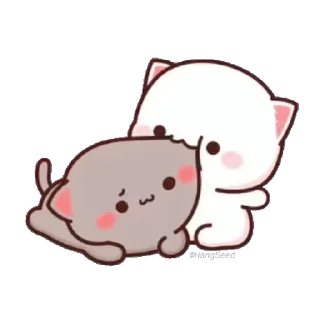 ❤️-CuTIE CAT @HANGSEED, Telegram Sticker