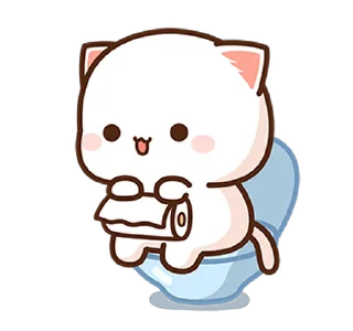 🚽-CuTIE CAT @HANGSEED, Telegram Sticker