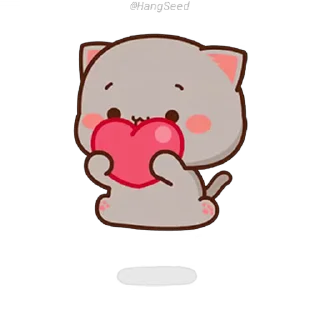 ❤️-CuTIE CAT @HANGSEED, Telegram Sticker