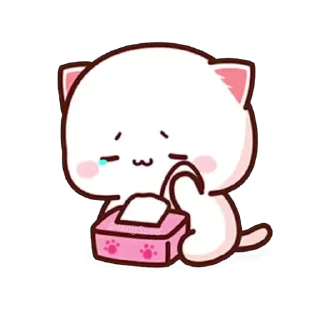 😢-CuTIE CAT @HANGSEED, Telegram Sticker