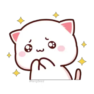 🥹-CuTIE CAT @HANGSEED, Telegram Sticker