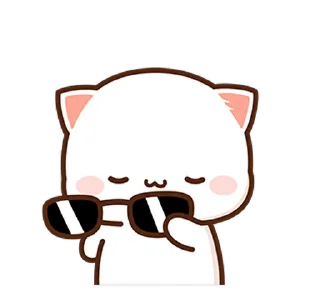 😎-CuTIE CAT @HANGSEED, Telegram Sticker